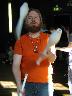 [Jochen, barely juggling clubs]